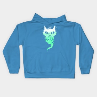 Spooky Ghost Cat Spirit For Halloween Kids Hoodie